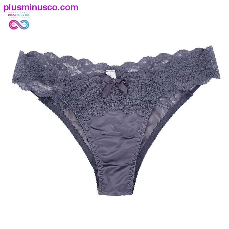 Satin Lace Sexy Women's Underwear Low Waist Transparent