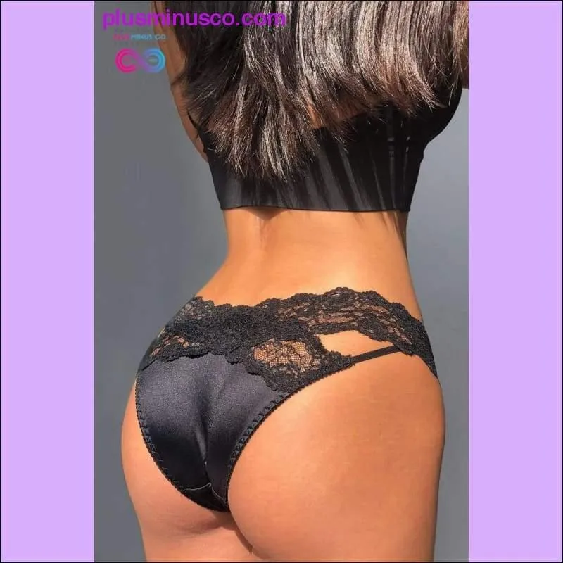 Satin Lace Sexy Women's Underwear Low Waist Transparent