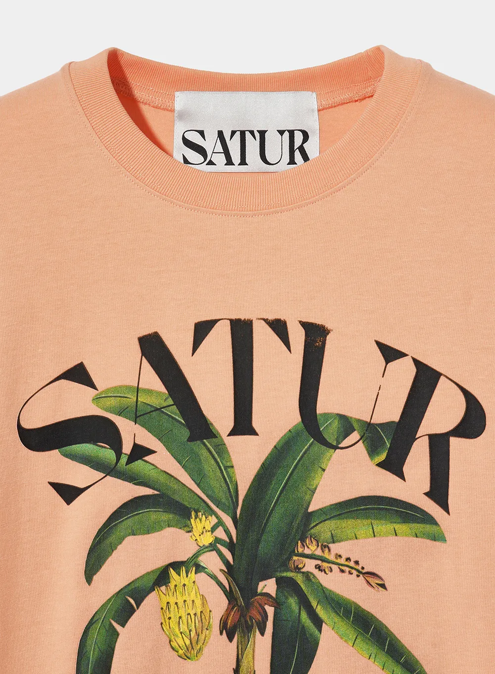 SATUR  |Crew Neck Tropical Patterns Unisex Street Style U-Neck Plain