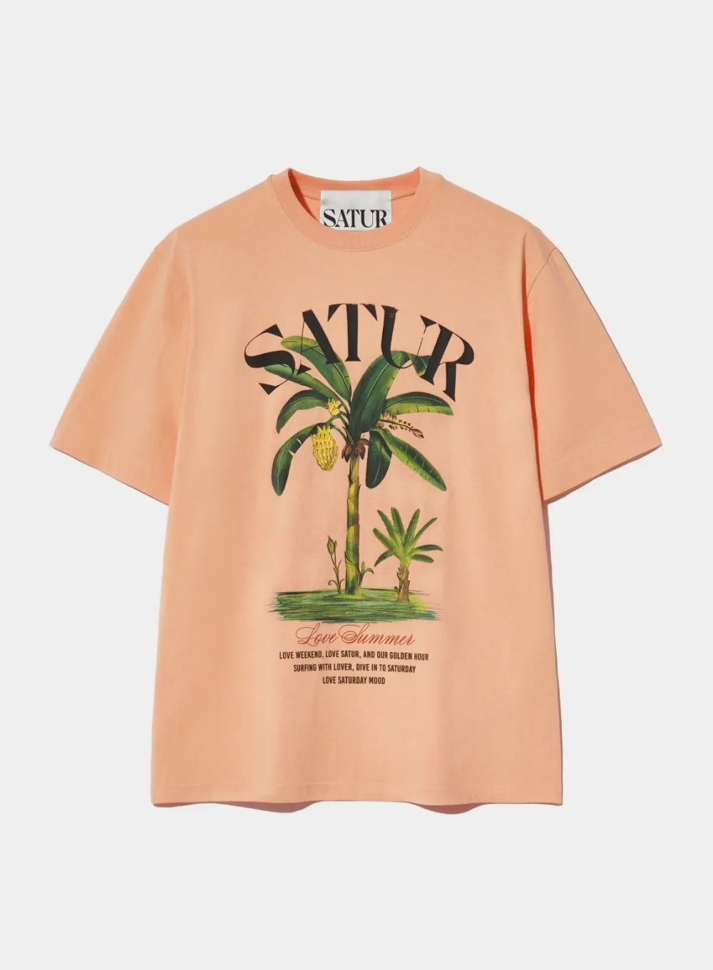 SATUR  |Crew Neck Tropical Patterns Unisex Street Style U-Neck Plain