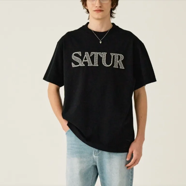 SATUR  |Crew Neck Unisex Street Style U-Neck Plain Cotton