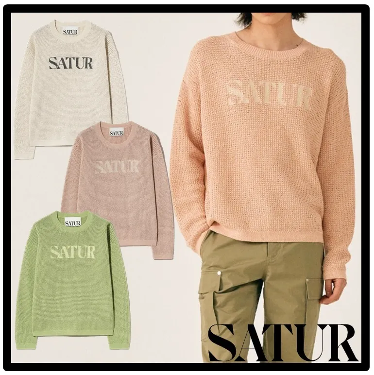 SATUR  |Unisex Street Style Logo Sweaters