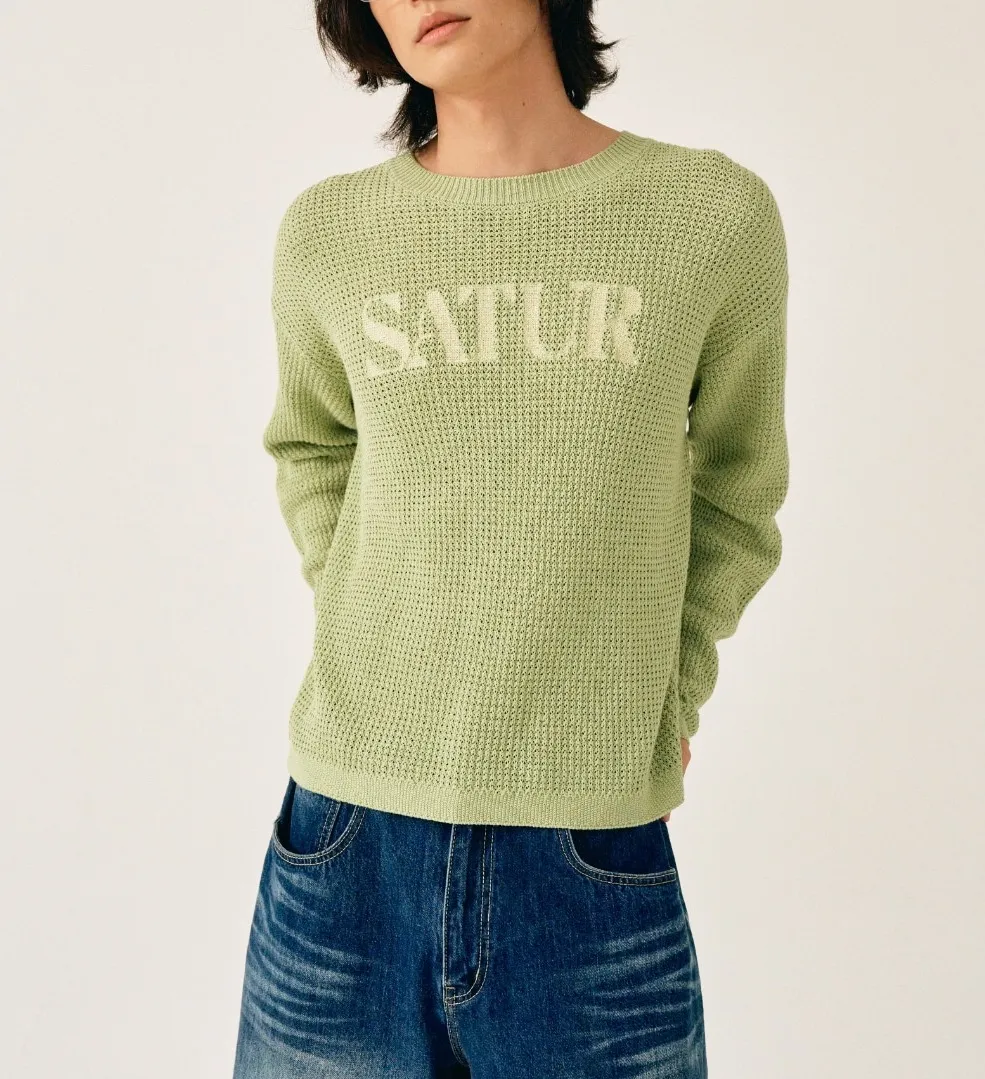 SATUR  |Unisex Street Style Logo Sweaters