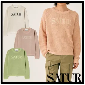 SATUR  |Unisex Street Style Logo Sweaters