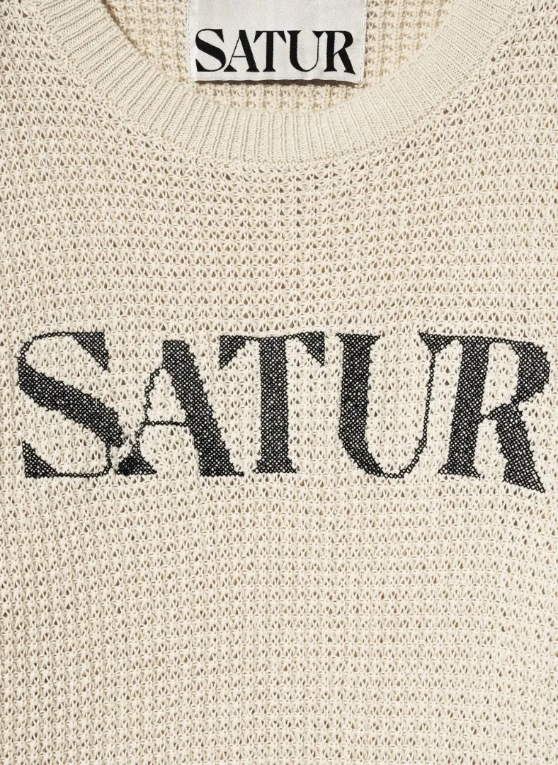 SATUR  |Unisex Street Style Logo Sweaters