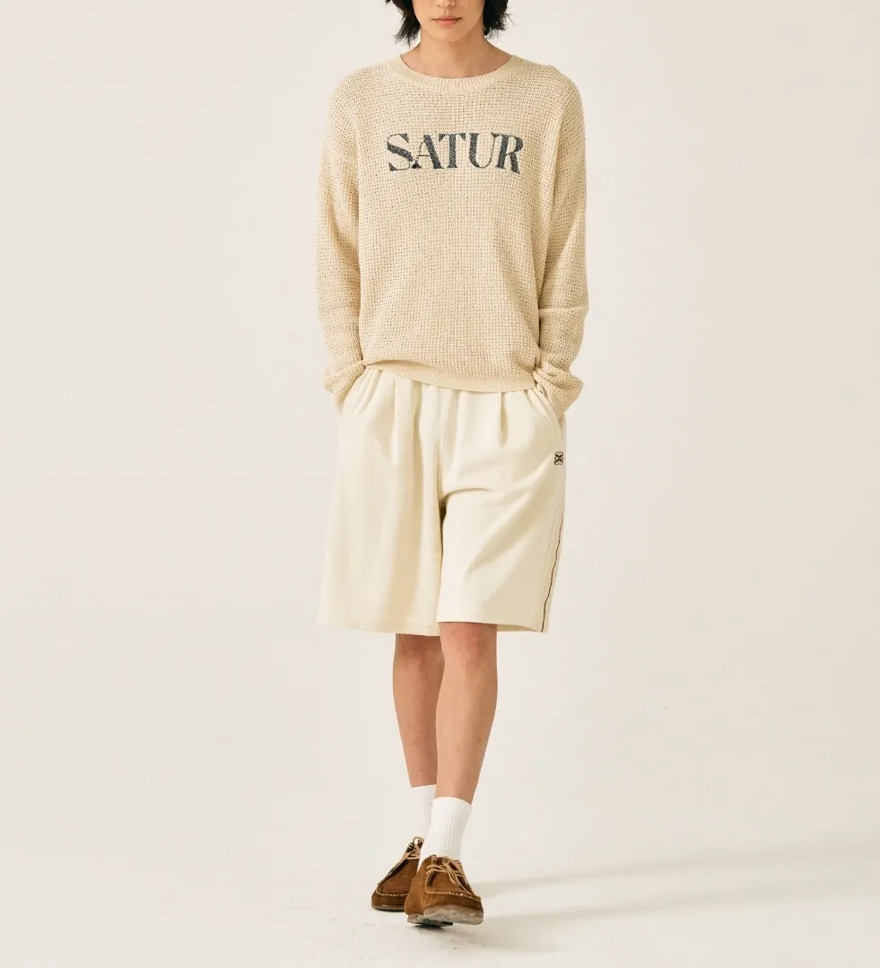 SATUR  |Unisex Street Style Logo Sweaters