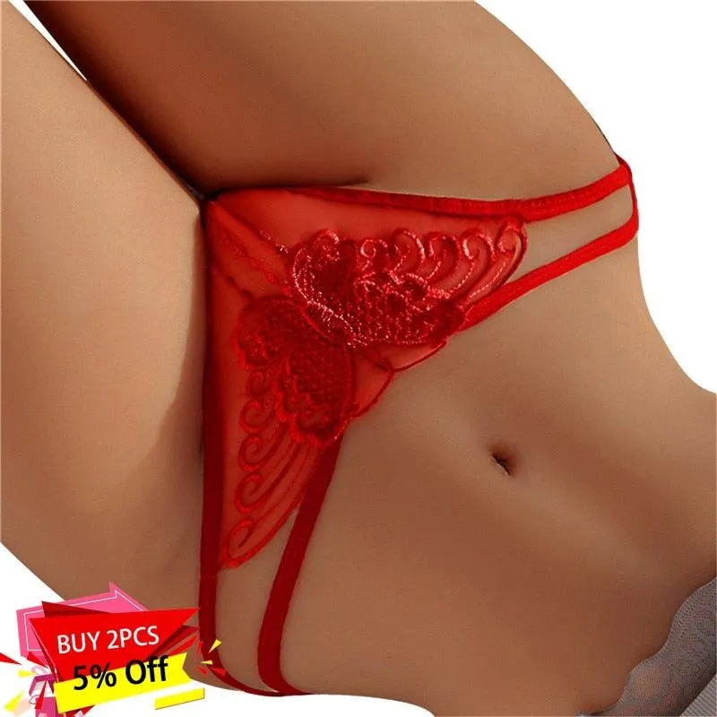 Seamless Panties Open Rose Bottom Crotch Thong Panties