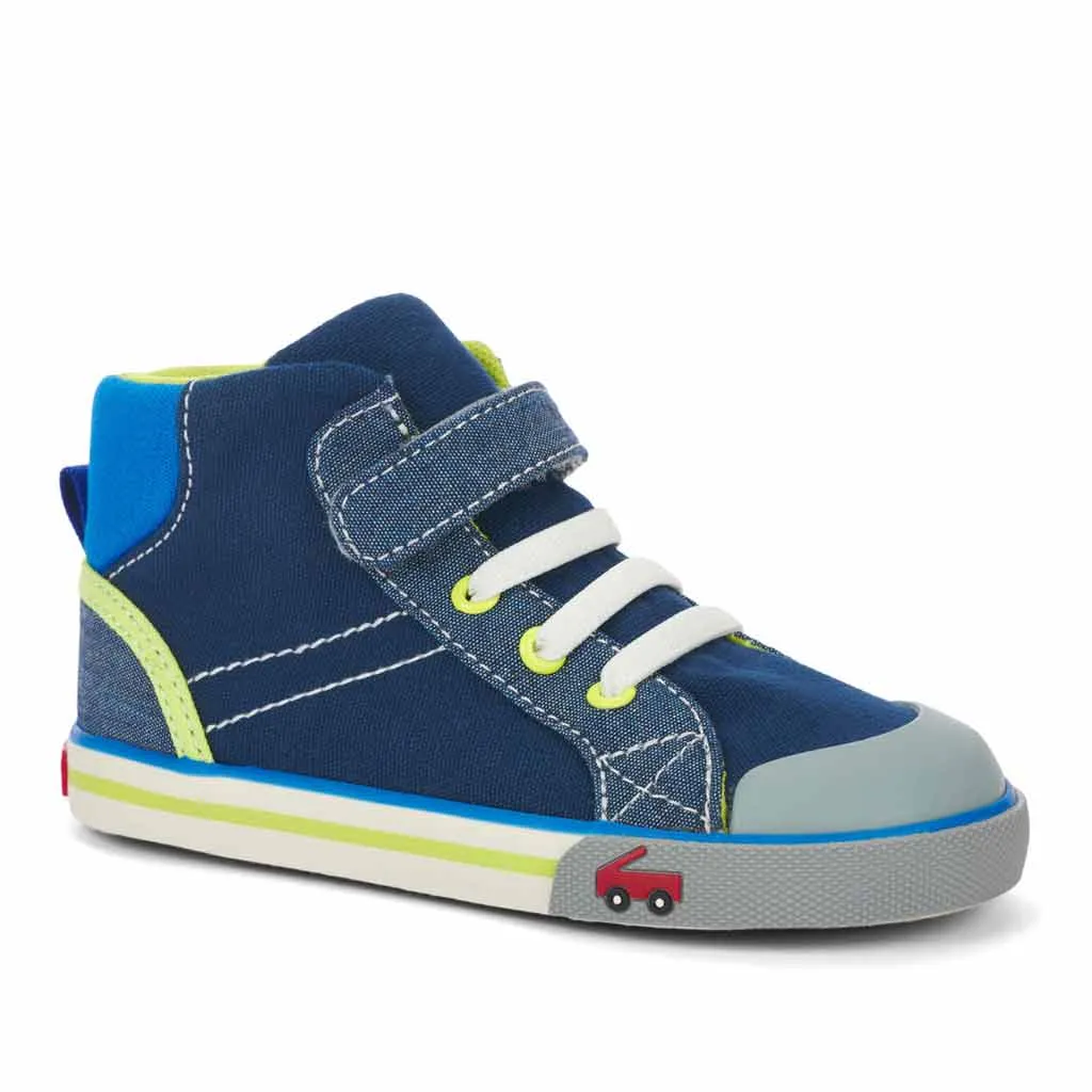 See Kai Run Dane Sneaker - Blue/Lime