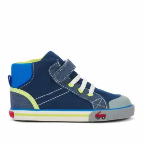 See Kai Run Dane Sneaker - Blue/Lime