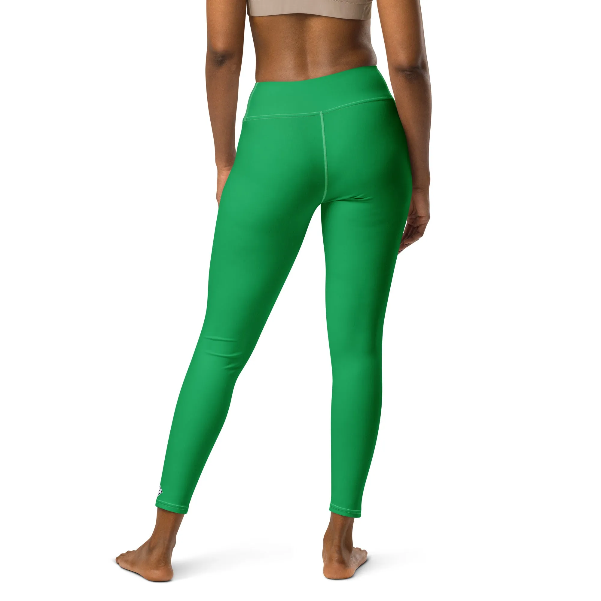 Sleek Silhouette: Women's Solid Color Yoga Pants Leggings - Jade