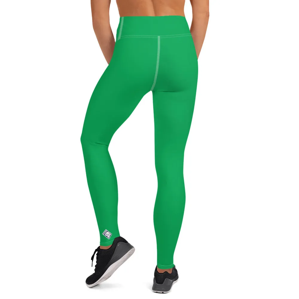 Sleek Silhouette: Women's Solid Color Yoga Pants Leggings - Jade