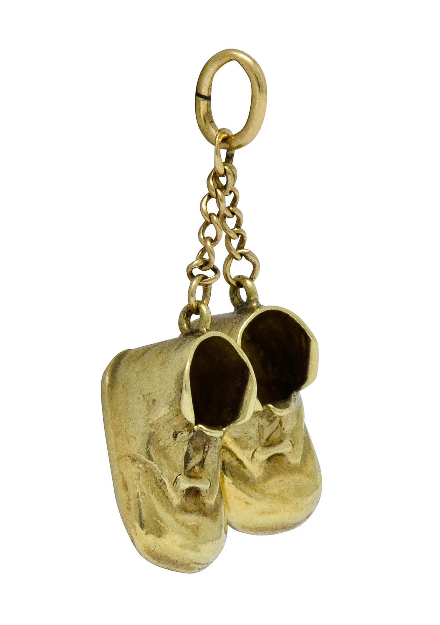 Sloan & Co. Retro 14 Karat Gold Articulated Baby Shoe Charm