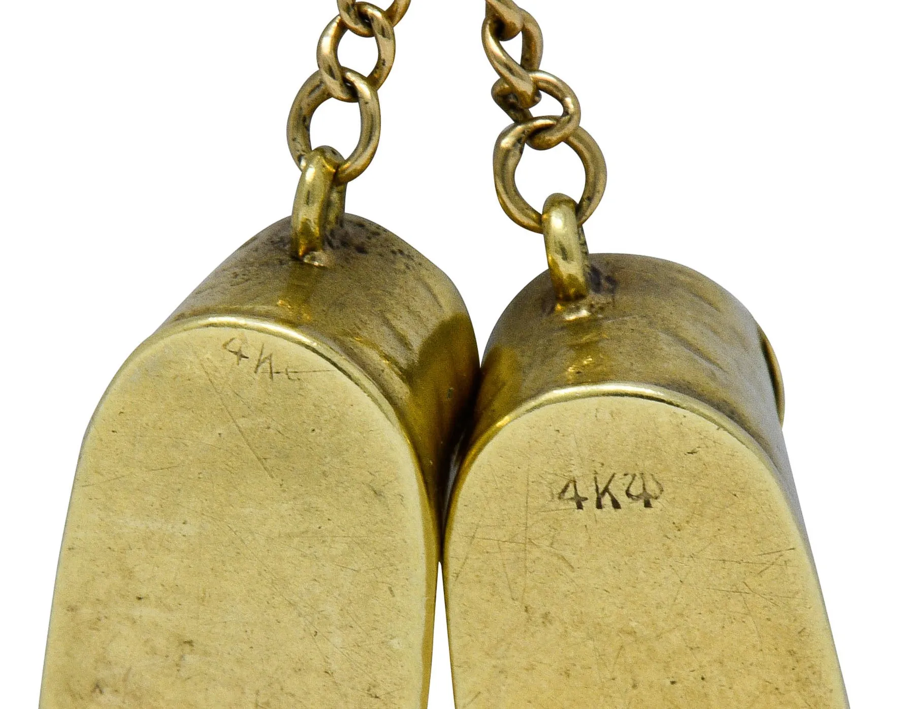 Sloan & Co. Retro 14 Karat Gold Articulated Baby Shoe Charm