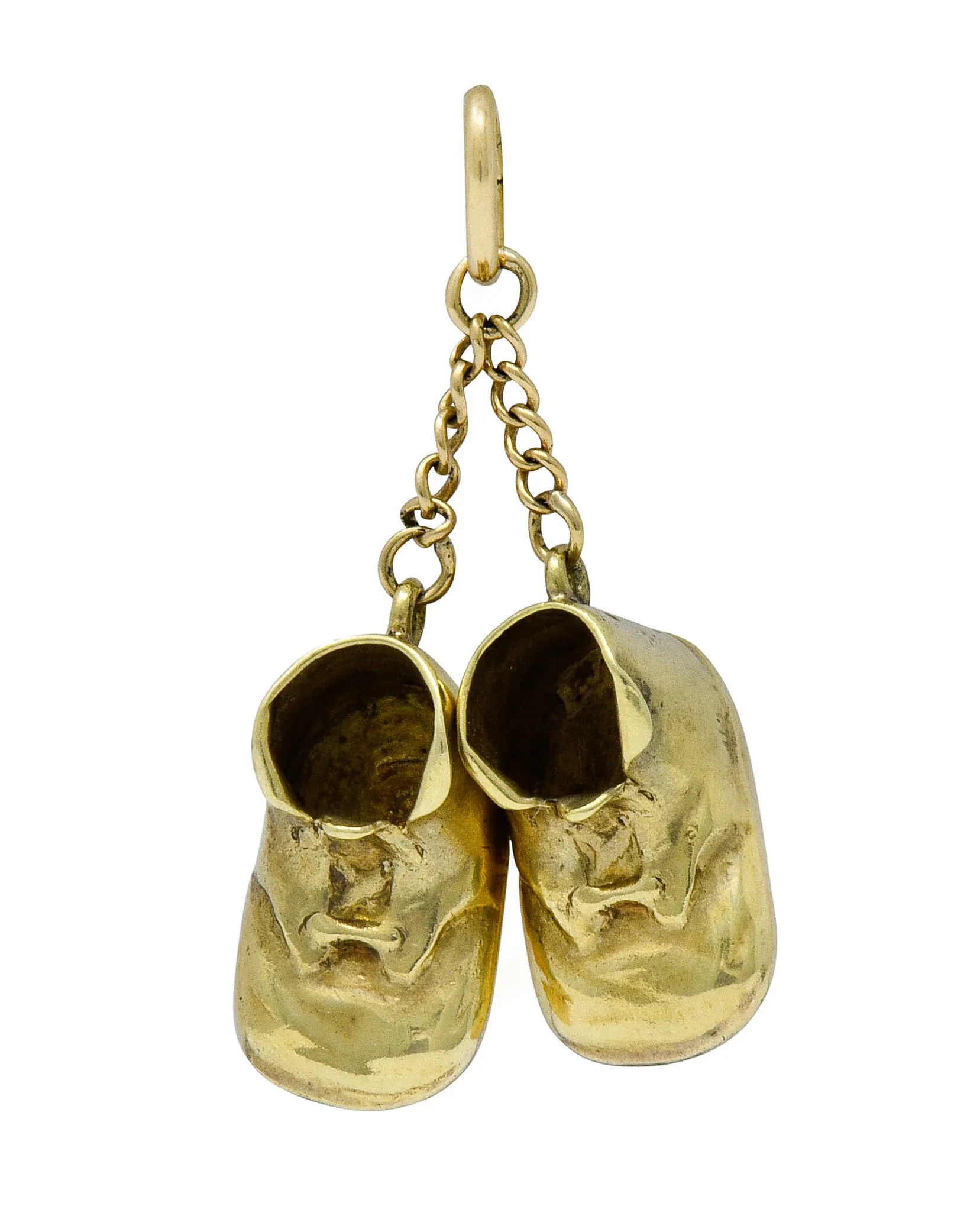 Sloan & Co. Retro 14 Karat Gold Articulated Baby Shoe Charm