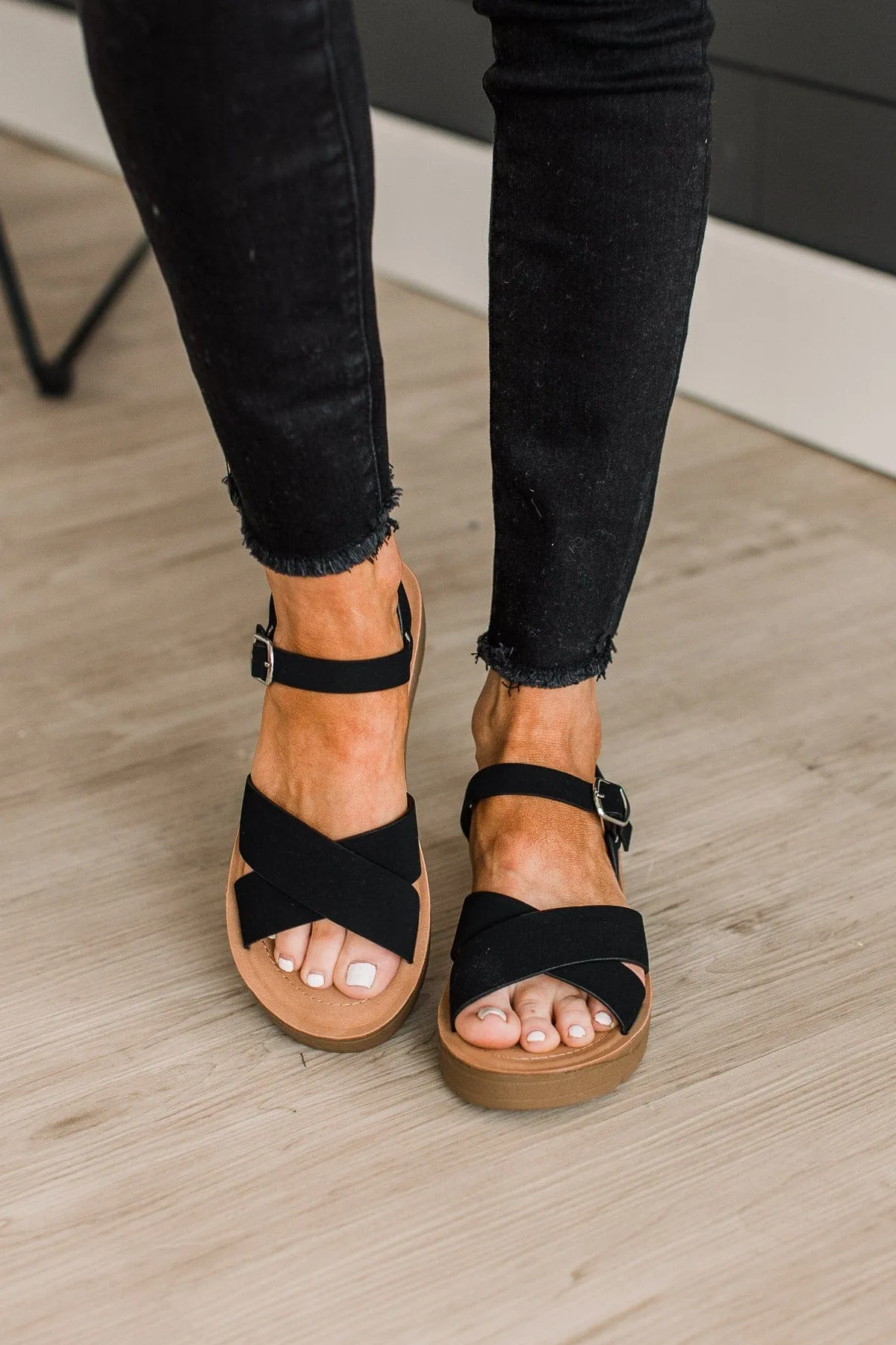 Soda Chester Sandals- Black