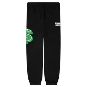 Straight Font Sweat Pant - Black