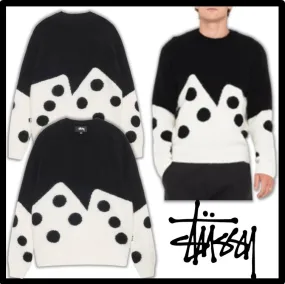 STUSSY  |Street Style Logo Skater Style Sweaters