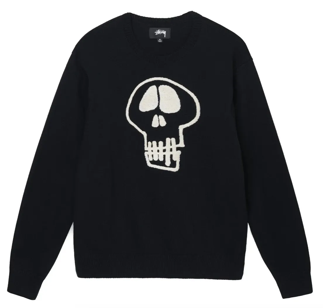 STUSSY  |Unisex Street Style Collaboration Skater Style Sweaters