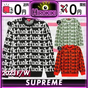 Supreme  |Unisex Street Style Collaboration Logo Sweaters