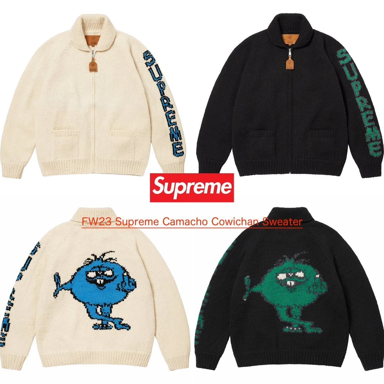 Supreme  |Unisex Street Style Skater Style Sweaters