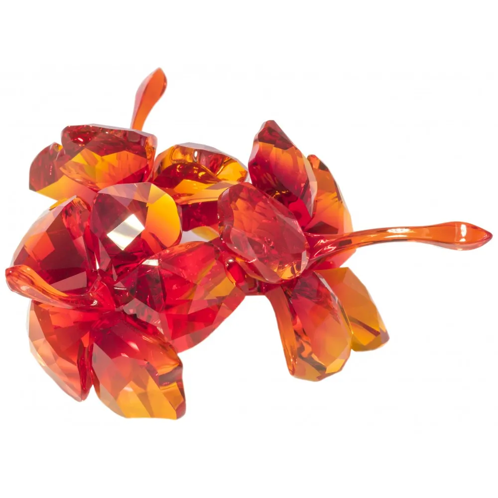 Swarovski Crystal Flower Figurine RED HIBISCUS -5136828