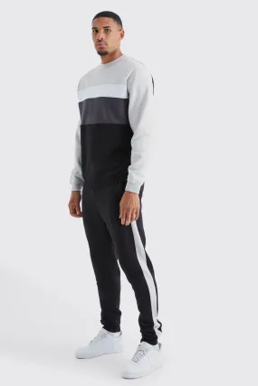 Tall Core Color Block Sweater Tracksuit