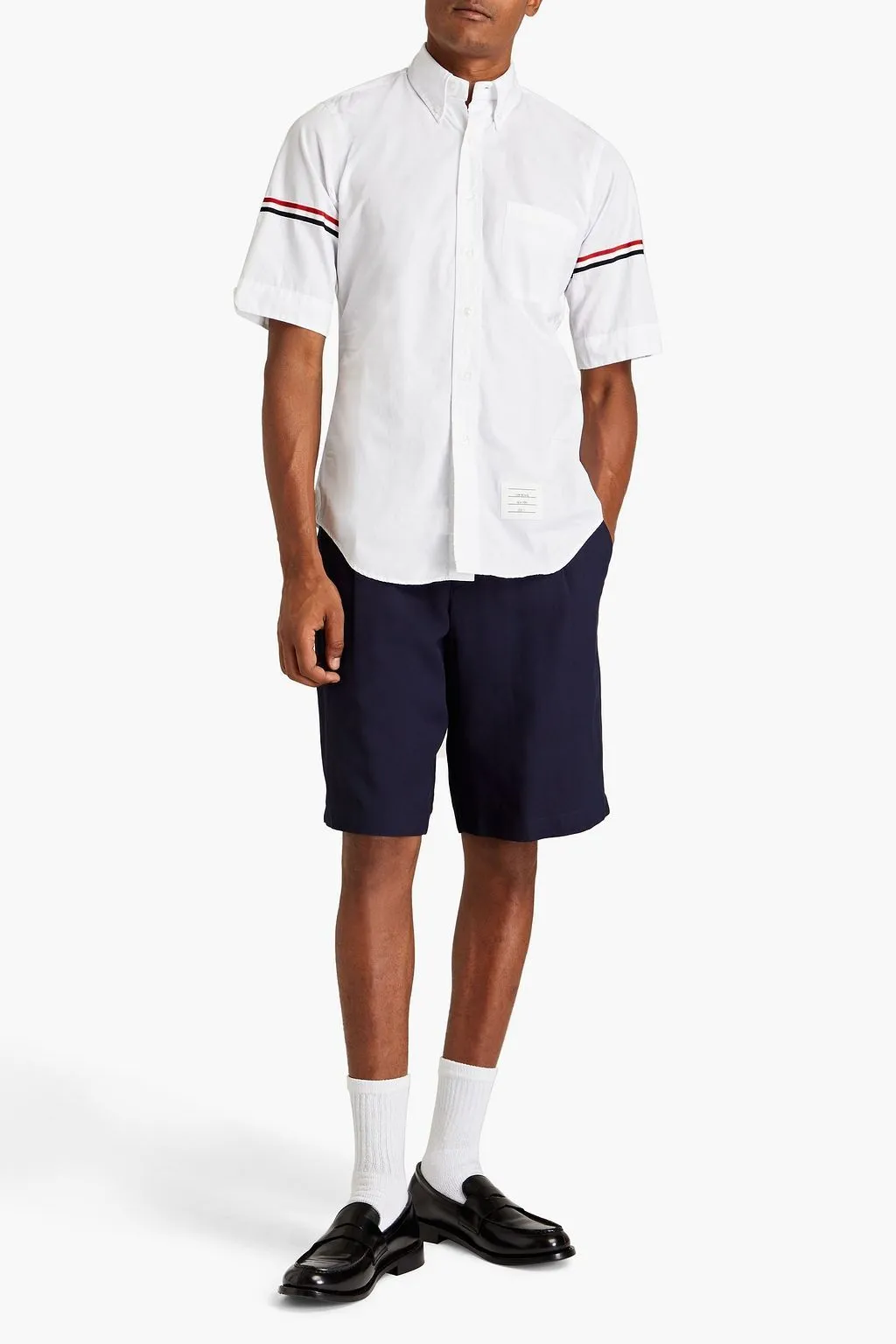 THOM BROWNE  |Cotton Short Sleeves Bridal Logo Designers Outlet Shirts