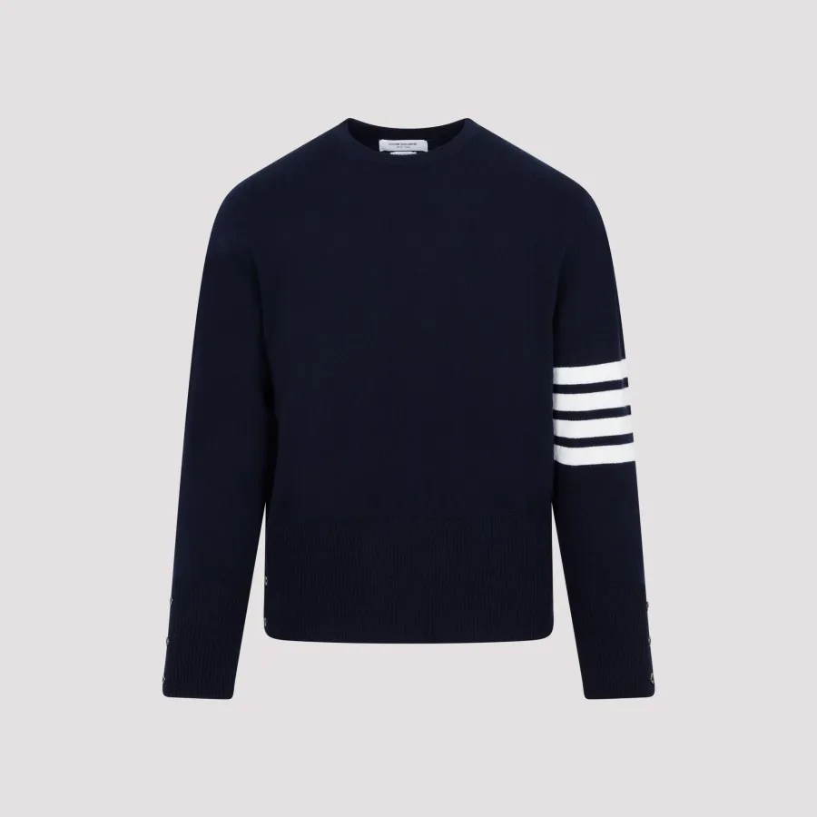 THOM BROWNE  |Unisex Street Style Plain Logo Designers Sweaters