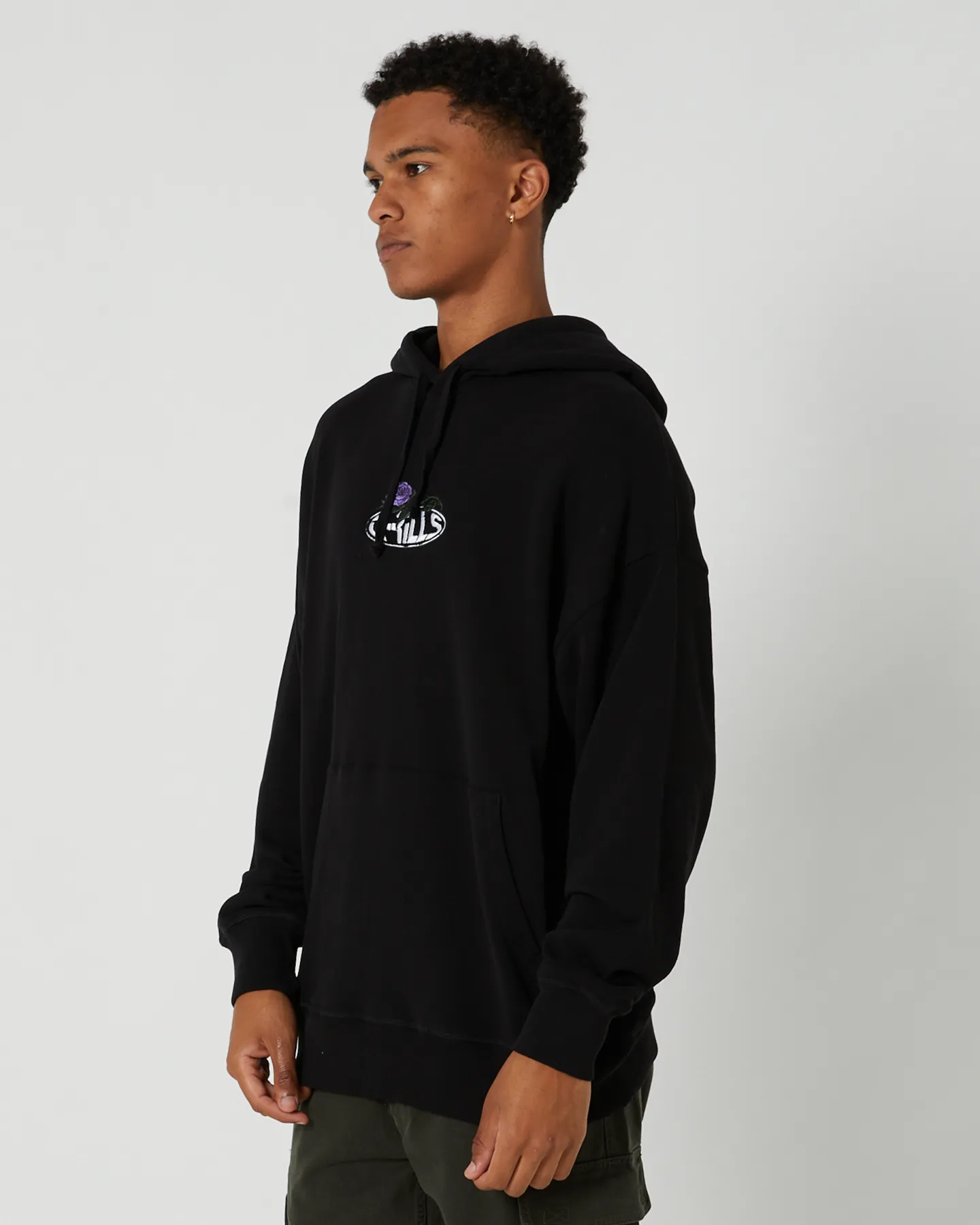 Thrills Sub Rosa Slouch Pull On Hood - Black | SurfStitch