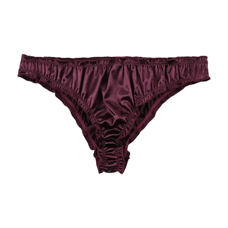 Underwear Low Waist Spot Sexy Soft Comfortable Super Elastic Satin Panties