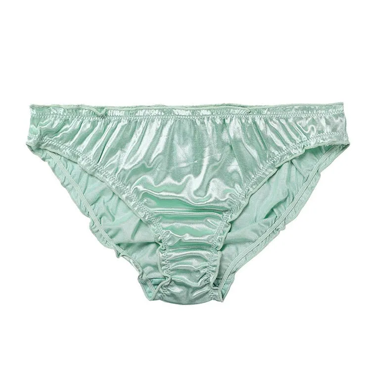 Underwear Low Waist Spot Sexy Soft Comfortable Super Elastic Satin Panties