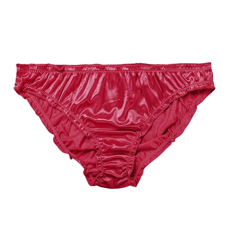 Underwear Low Waist Spot Sexy Soft Comfortable Super Elastic Satin Panties