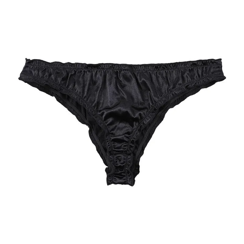 Underwear Low Waist Spot Sexy Soft Comfortable Super Elastic Satin Panties