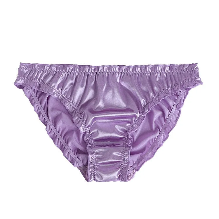 Underwear Low Waist Spot Sexy Soft Comfortable Super Elastic Satin Panties