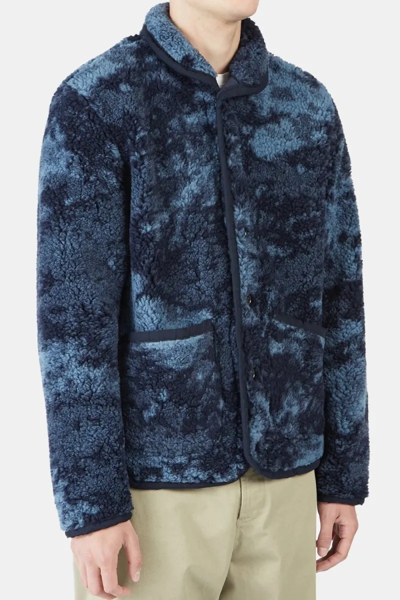 Universal Works Space Dyed Lancaster Jacket (Blue Fleece)