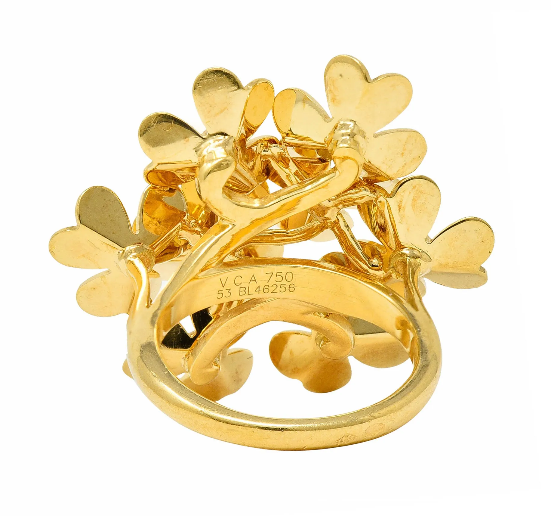 Van Cleef & Arpels Diamond 18 Karat Gold French 8 Flower Frivole Cluster Ring