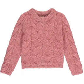 Vignette Gracie Knit Multi-Striped Sweater, Pink & Ivory