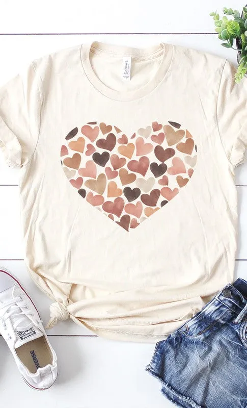 Watercolor Hearts Graphic Tee