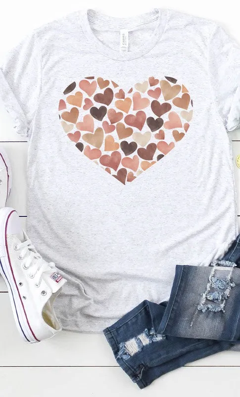 Watercolor Hearts Graphic Tee