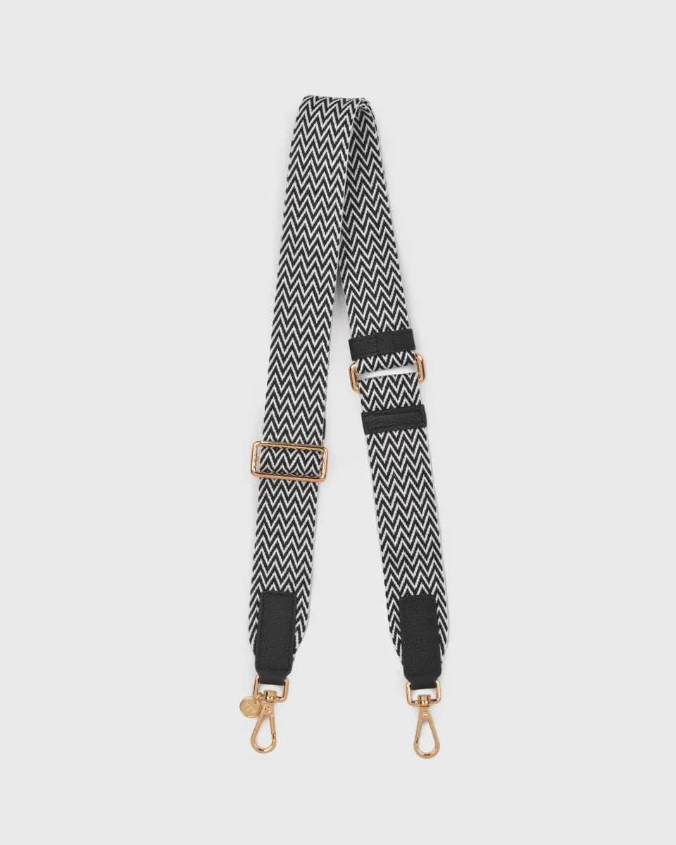 Webbing Bag Strap (Black/Zigzag)