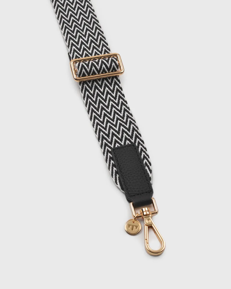 Webbing Bag Strap (Black/Zigzag)