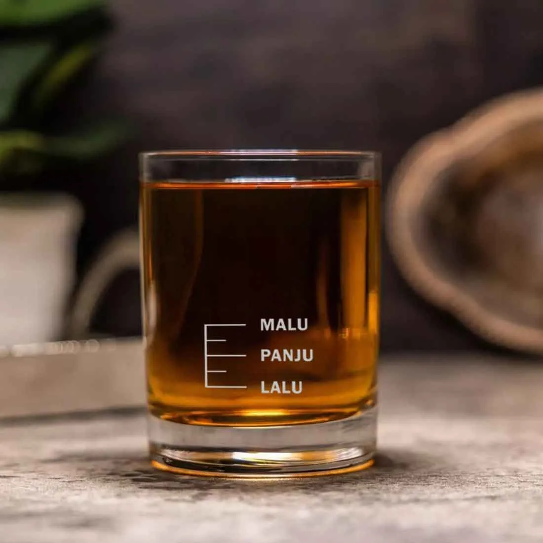 Whiskey Glass With Measurement for Drinking Bar Glasses - MALU PUNJU LALU