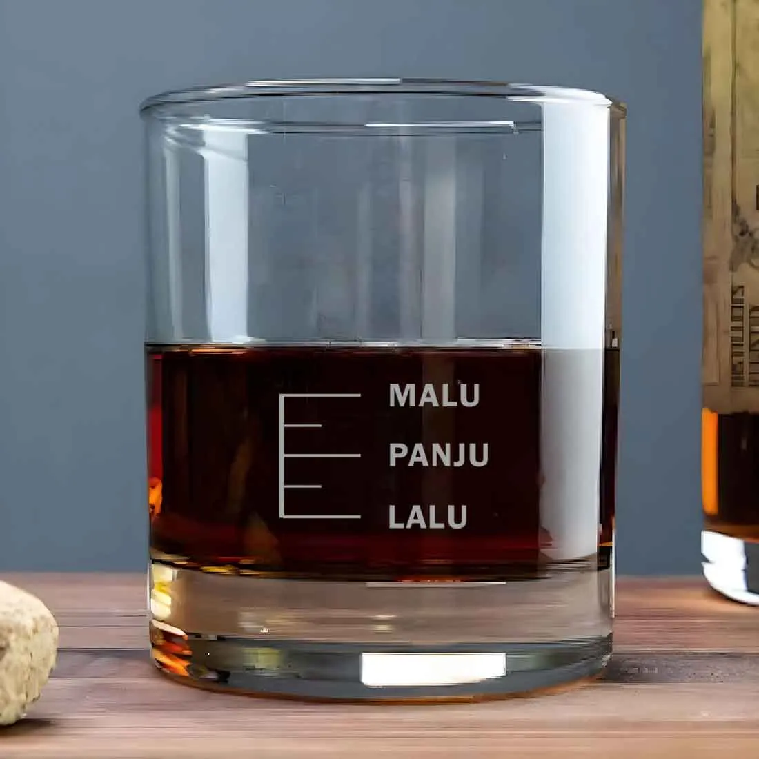 Whiskey Glass With Measurement for Drinking Bar Glasses - MALU PUNJU LALU