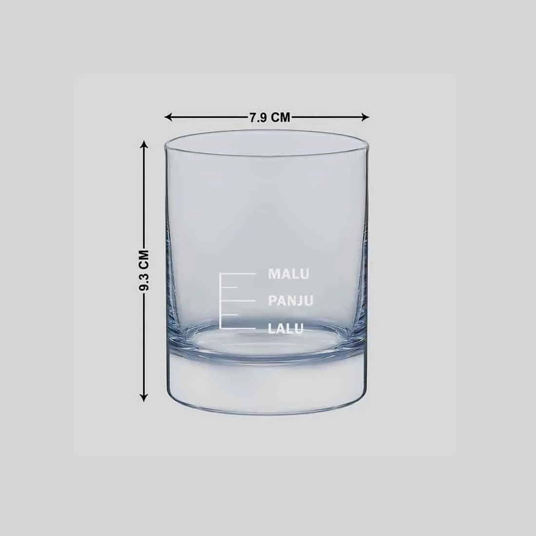 Whiskey Glass With Measurement for Drinking Bar Glasses - MALU PUNJU LALU