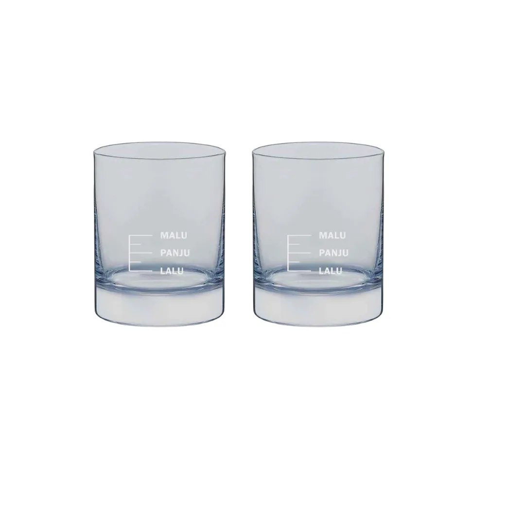 Whiskey Glass With Measurement for Drinking Bar Glasses - MALU PUNJU LALU