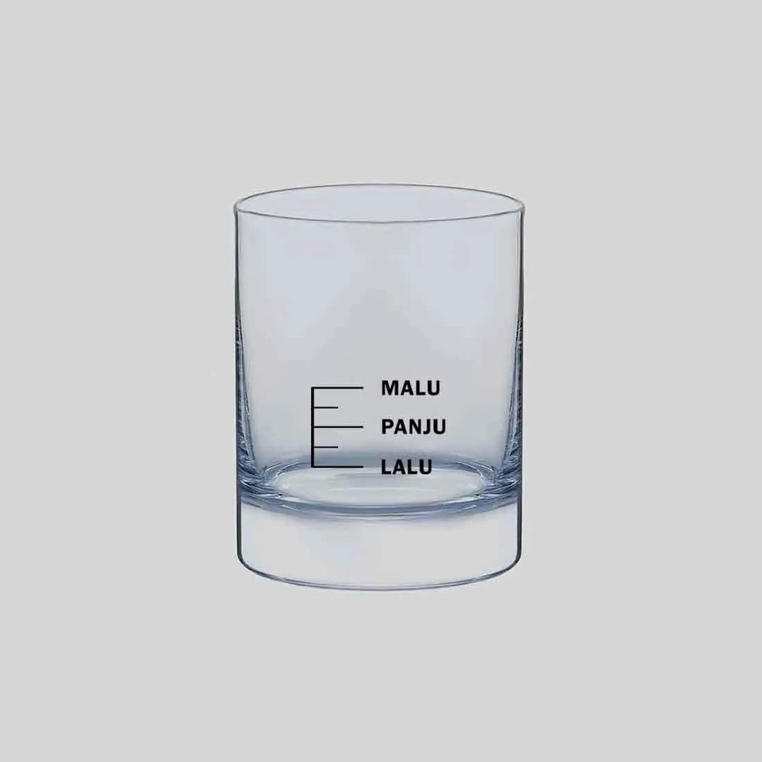 Whiskey Glass With Measurement for Drinking Bar Glasses - MALU PUNJU LALU