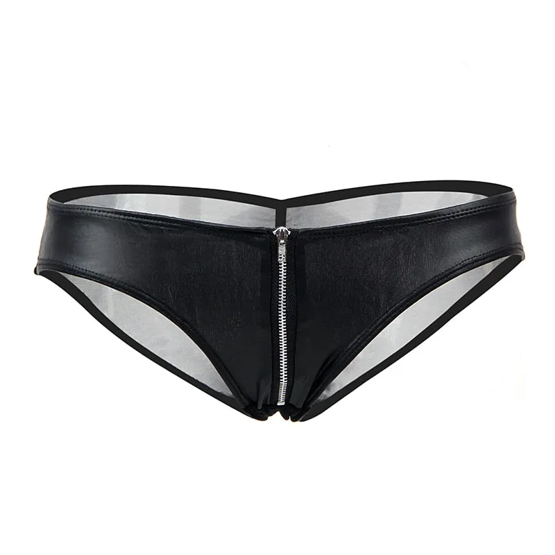 Women's Fashion Breathable Seamless Zipper Low Waist Mini Panties