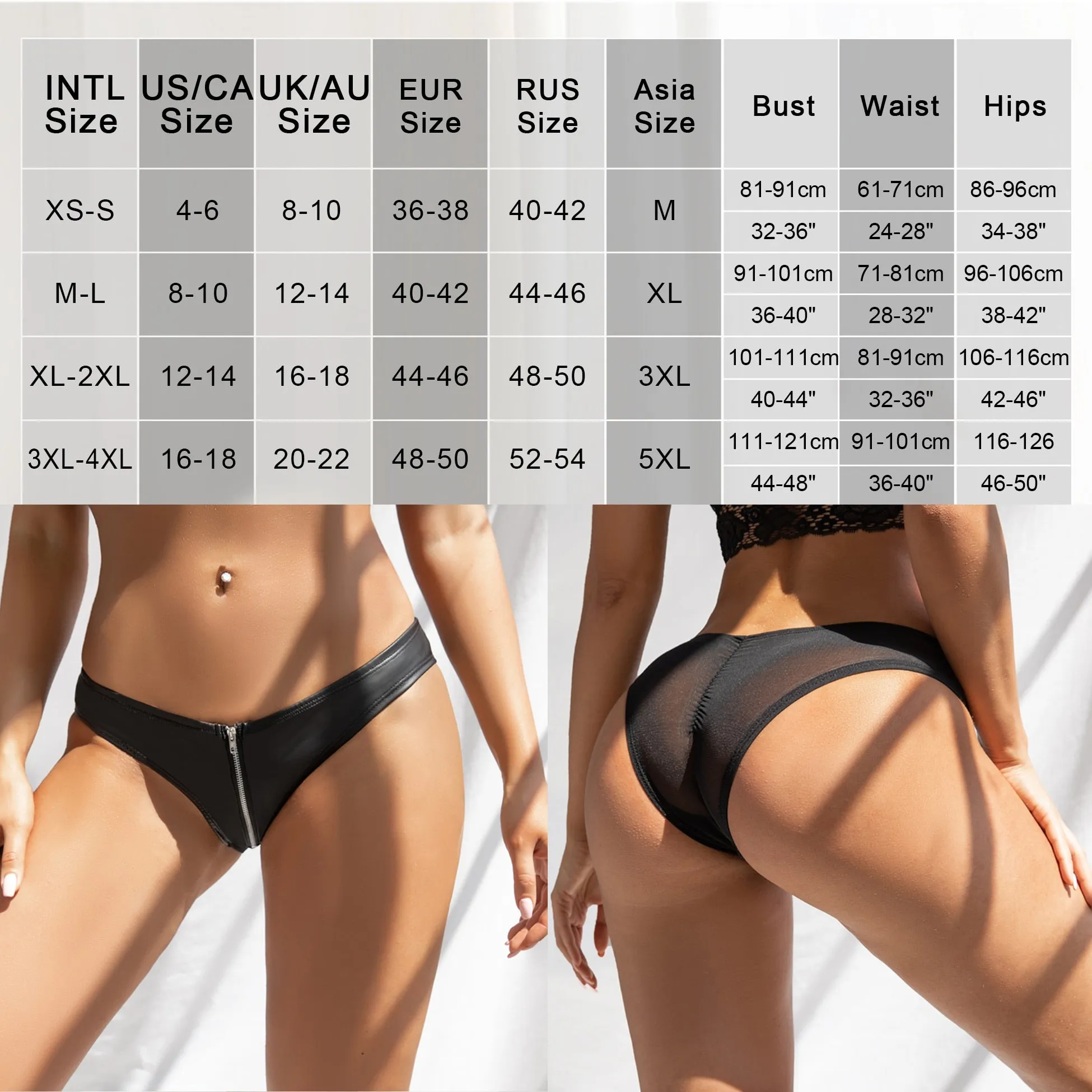 Women's Fashion Breathable Seamless Zipper Low Waist Mini Panties