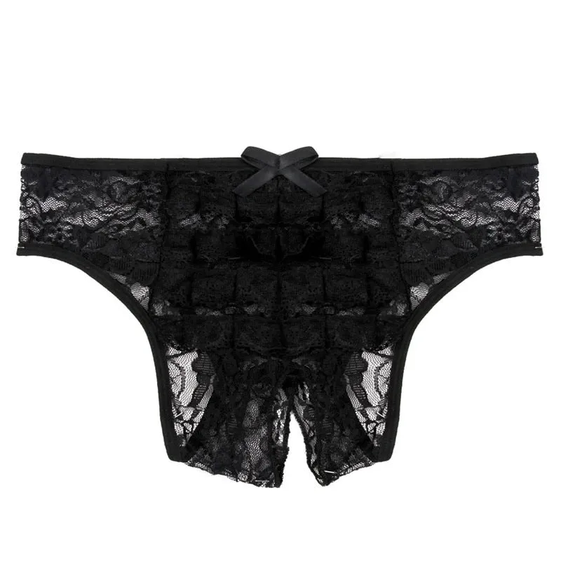 Women's Sexy Erotic Seamless Hollow Out Lace Thongs Lingerie Panties