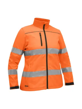 WOMEN’S TAPED HI VIS SOFT SHELL JACKET WITH HOOD